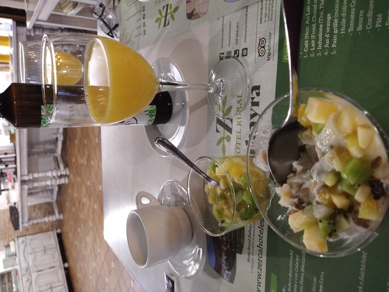 Breakfast spread at Hotel Zuhayra.