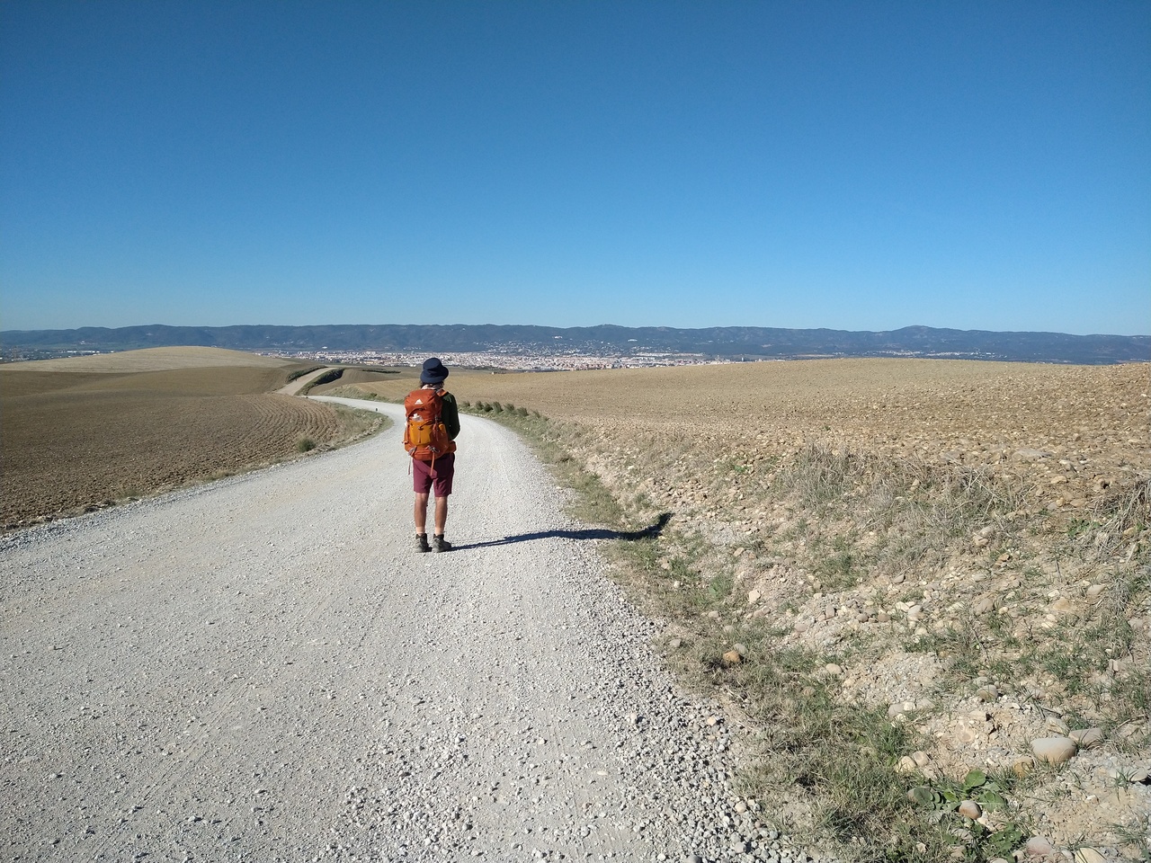 Nedjo walking with Córdoba in the distance.
