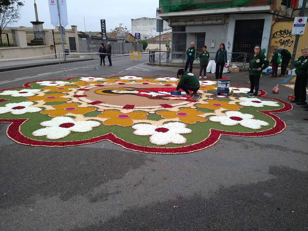 Floral carpet for Santa Eulalia