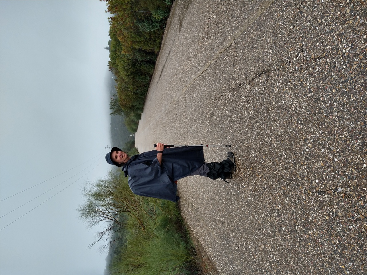 Nedjo on an abandoned road.