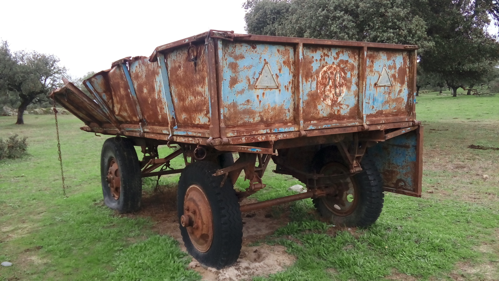 Rusted fram machinery.