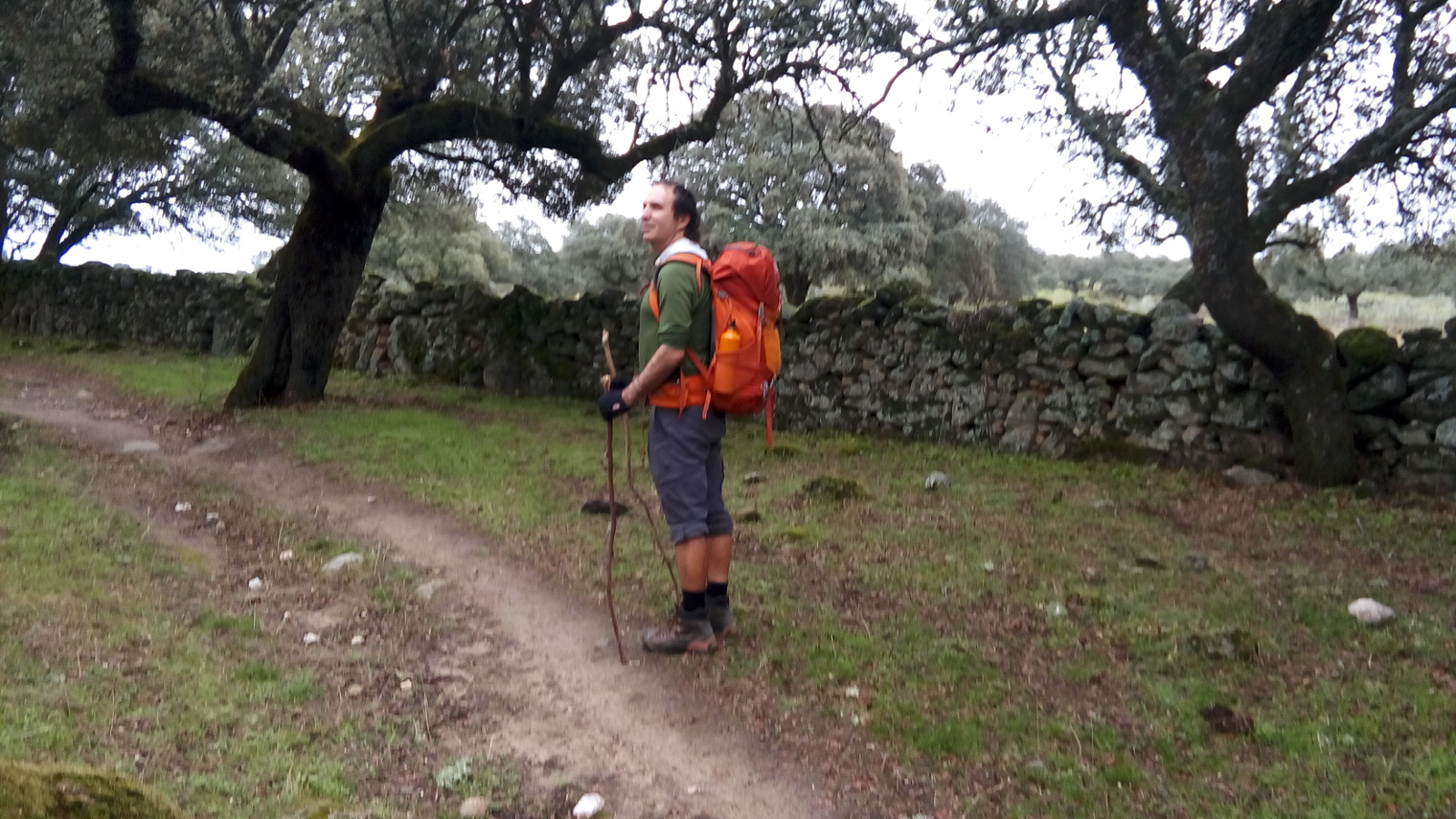 Nedjo walking along a path.