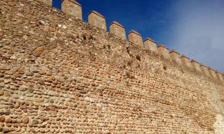 Town wall in Galisteo.